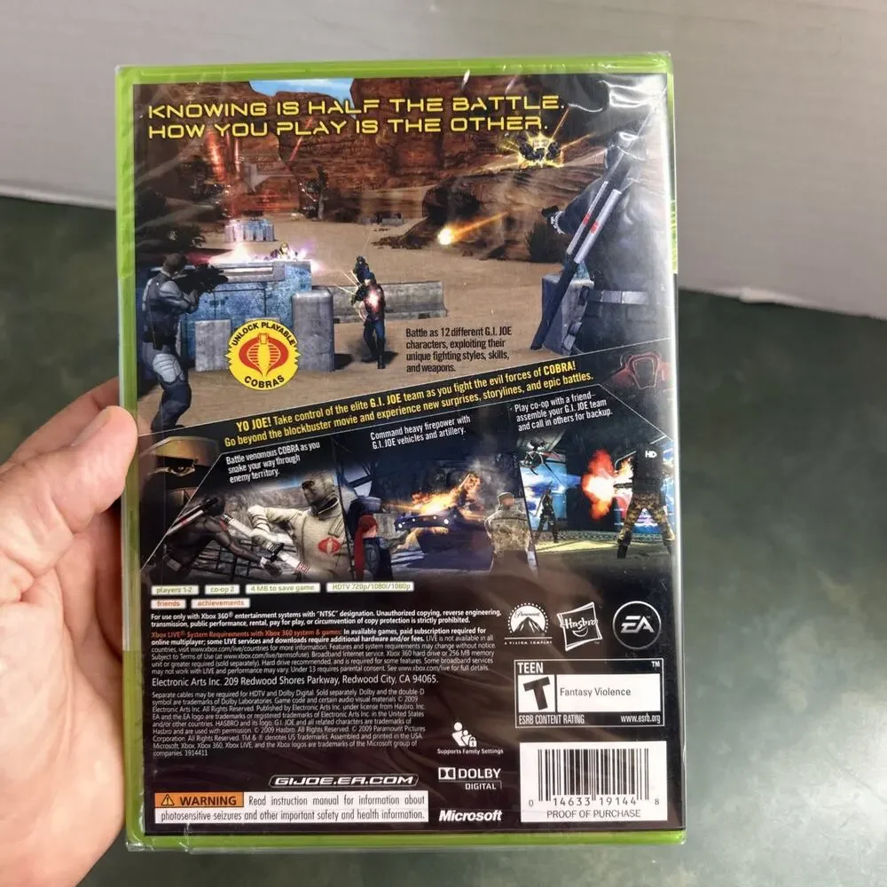 G.I. Joe The Rise of Cobra Xbox 360 New Sealed Original Shrink Wrap READ GI Joe